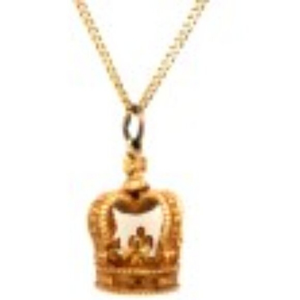 14k KING's Crown for the King in Your Life Yellow Gold  Amazing 1 1/8th" Pendant - Picture 3 of 4
